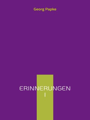cover image of Erinnerungen I